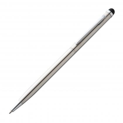 Ball pen made of stainless steel with touch pad
