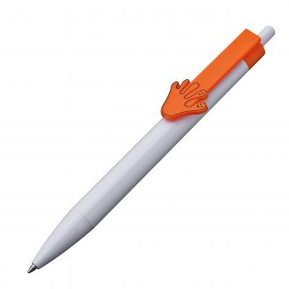 Ball pen with 2D hands clip