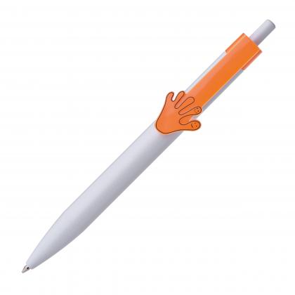 Ball pen with 2D hands clip