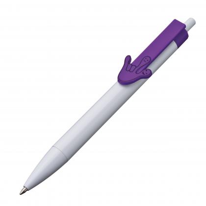 Ball pen with 2D hands clip