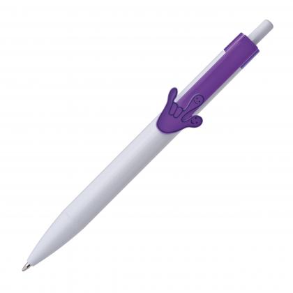 Ball pen with 2D hands clip