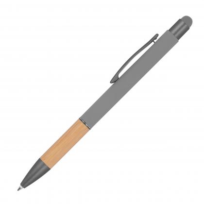 Ball pen with bamboo grip zone