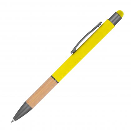 Ball pen with bamboo grip zone