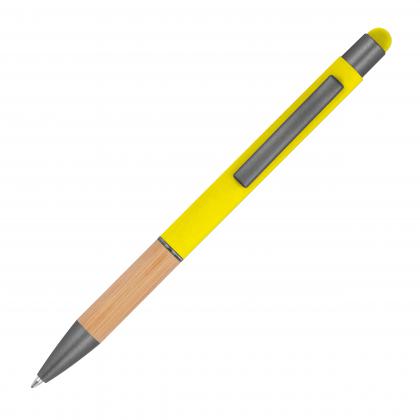 Ball pen with bamboo grip zone