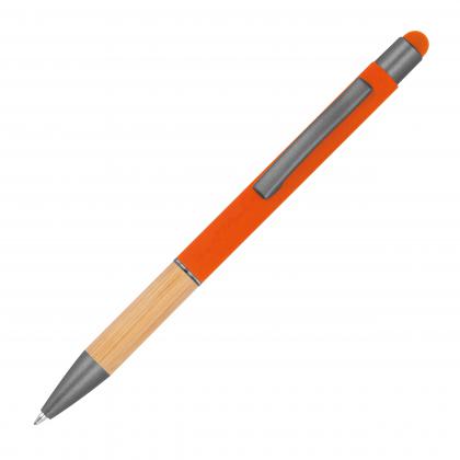 Ball pen with bamboo grip zone