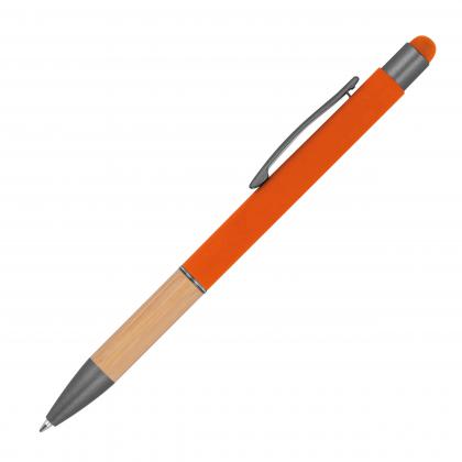 Ball pen with bamboo grip zone