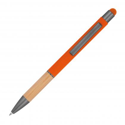 Ball pen with bamboo grip zone
