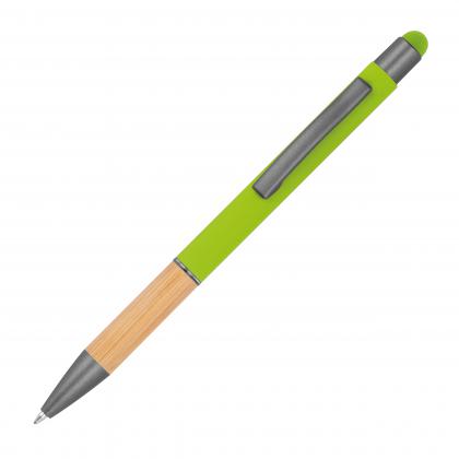 Ball pen with bamboo grip zone