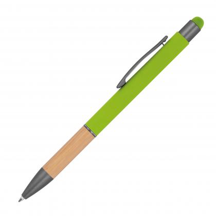Ball pen with bamboo grip zone
