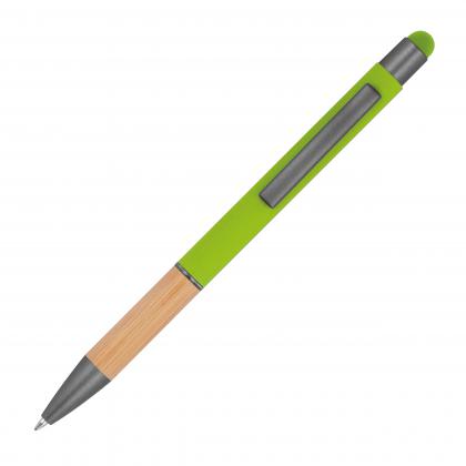 Ball pen with bamboo grip zone