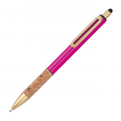 Ball pen with cork grip zone Ball pen with cork grip zone