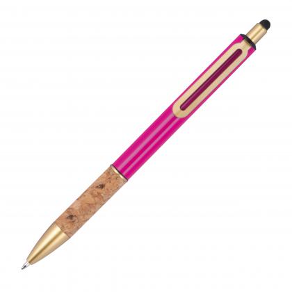 Ball pen with cork grip zone Ball pen with cork grip zone