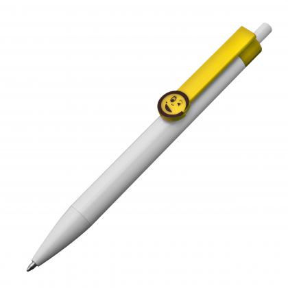 Ball pen with smiley clip