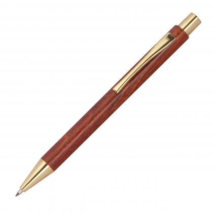 Ballpen with wooden coating