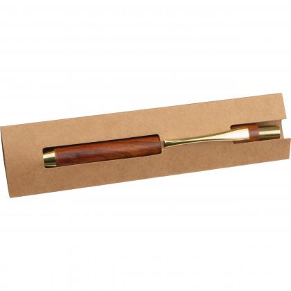 Ballpen with wooden coating