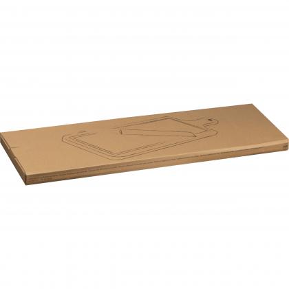 Bamboo chopping board with knife