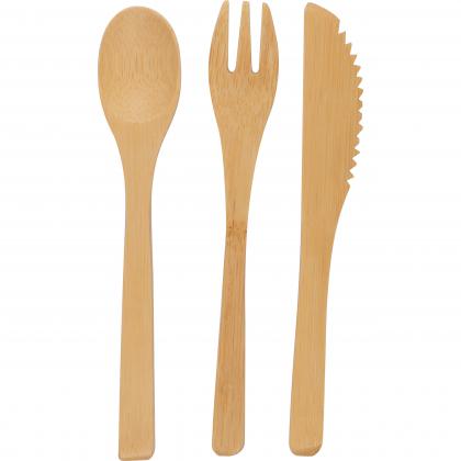 Bamboo cutlery set