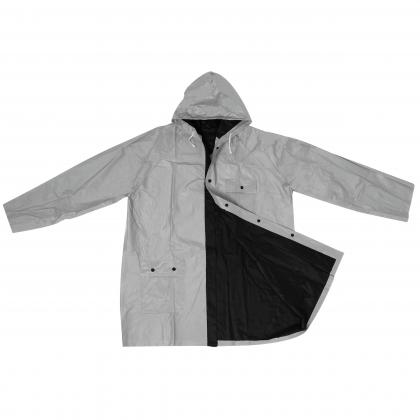 Bicolour reversible raincoat. PVC.XL