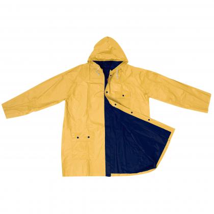 Bicolour reversible raincoat. PVC.XL