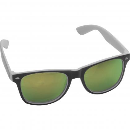 Bicoloured sunglasses with mirrored lenses