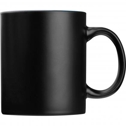 Black mug with colored inside