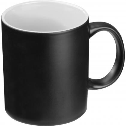 Black mug with colored inside