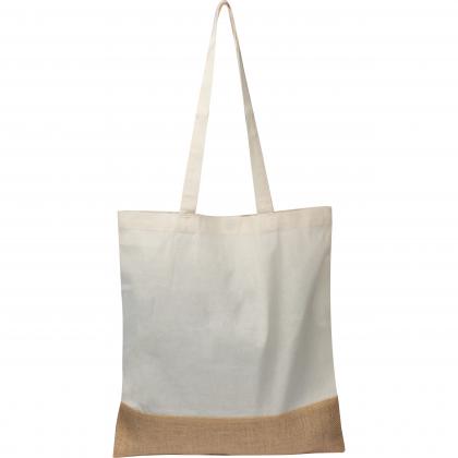 Carrying bag with jute bottom