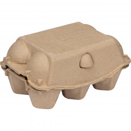 Chalk eggs in cardboard box