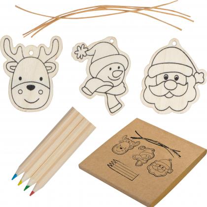 Christmas tree tag painting set