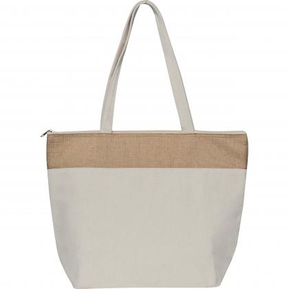 Cooler bag made of 200g cotton and laminated jute