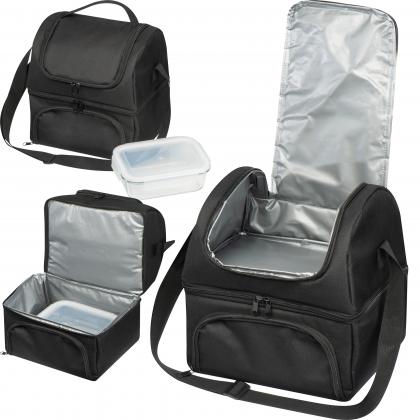 Cooler bag with 2 compartments - includes a glass foodcontainer