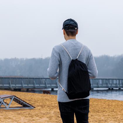 ECO Tex standard 100 certified Gymbag from environmentally friendly cotton (140g/m)