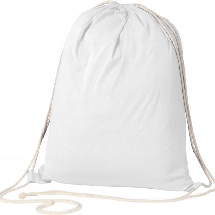 ECO Tex standard 100 certified Gymbag from environmentally friendly cotton (140g/m)