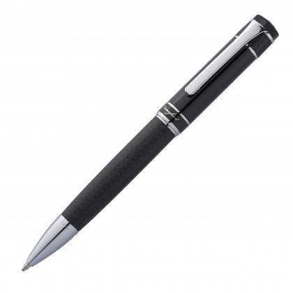 Ferraghini ball pen with twist mechanism with cloth cover in artificial leather case