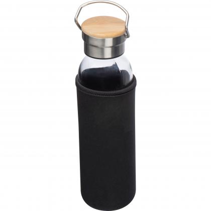 Glass bottle with neoprene sleeve. 600ml