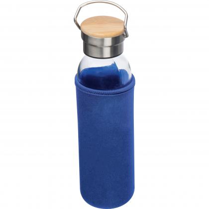 Glass bottle with neoprene sleeve. 600ml