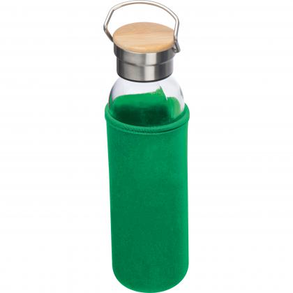 Glass bottle with neoprene sleeve. 600ml