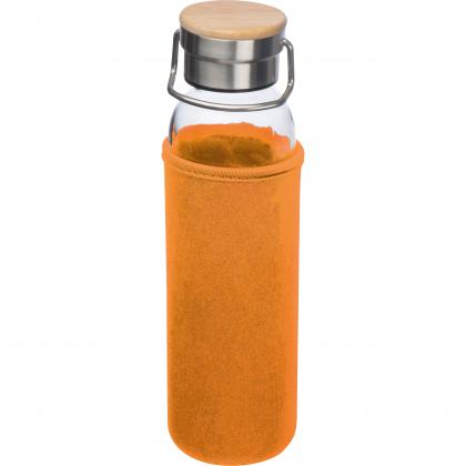 Glass bottle with neoprene sleeve. 600ml