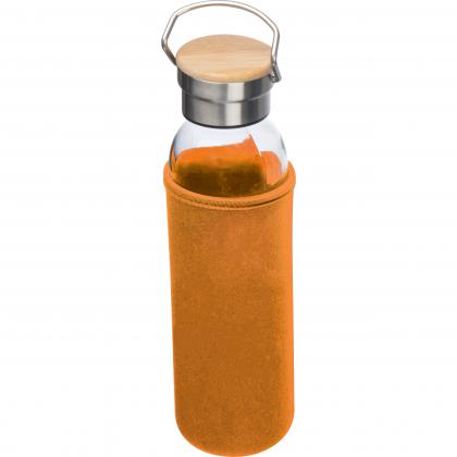 Glass bottle with neoprene sleeve. 600ml