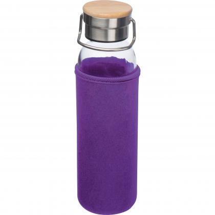 Glass bottle with neoprene sleeve. 600ml