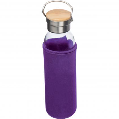 Glass bottle with neoprene sleeve. 600ml