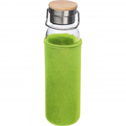 Glass bottle with neoprene sleeve. 600ml