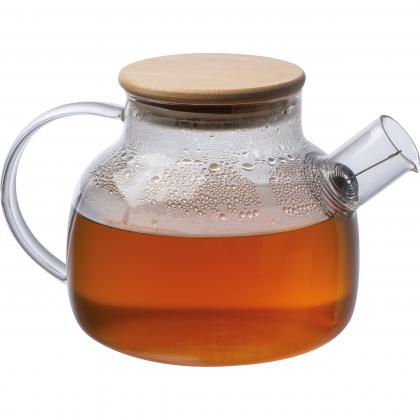 Glass jug with bamboo lid. 1000ml Glass jug with bamboo lid. 1000ml
