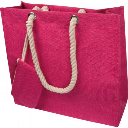 Jute bag with drawstring