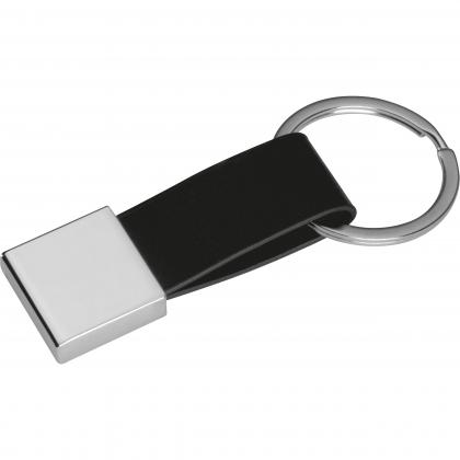 Keychain with imitation leather strap