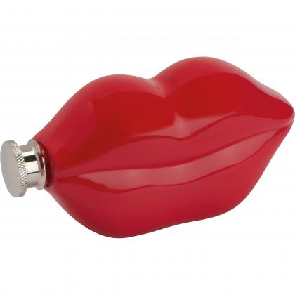 Lip shaped hip flask