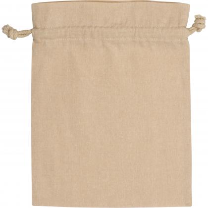Medium drawstring bag made from recycled cotton