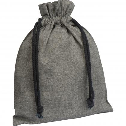 Medium drawstring bag made from recycled cotton
