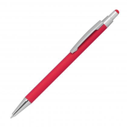 Metal ballpen with rubber coating and touch function