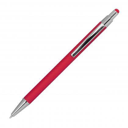 Metal ballpen with rubber coating and touch function